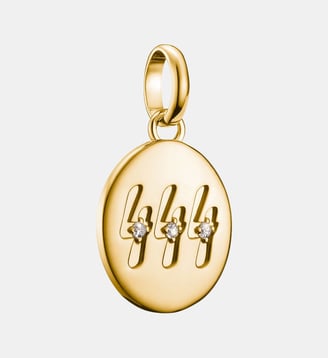 Pendentif Charm numéro angélique 444 avec pierres blanches Connect - Thomas Sabo - Or