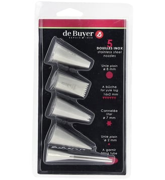 Douille à pâtisserie 5 assorties 2114.05 - De Buyer - Coloris unique