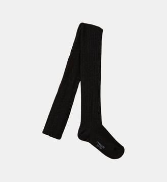 Collants métallisés à côtes Fille - Cyrillus - Noir