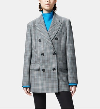 Blazer croisé à carreaux - Pinko - Gris foncé et gris