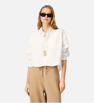 Chemise courte en coton Ami de Coeur embossé - AMI Paris - Blanc