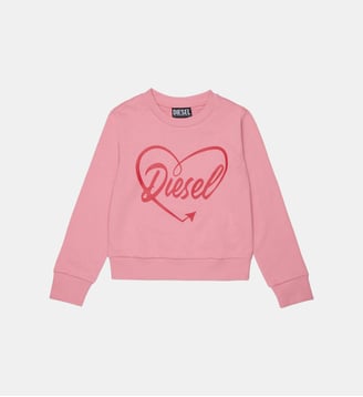 Sweat-shirt à col rond avec logo - Diesel Kids - Pink