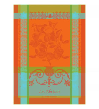 Torchon pur coton - Garnier Thiebaut - Orange