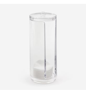 Porte disque coton transparent - Basic Line - Bath Bazaar - Transparent