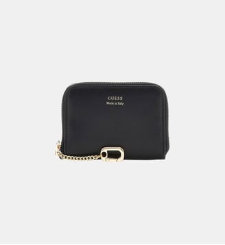 Portefeuille Florence cuir véritable - Guess - Noir