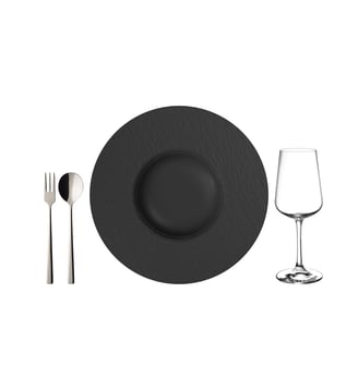 Ensemble d’assiettes, 12 pièces EC - Villeroy & Boch - Noir