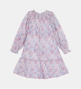 Robe -  moyen coton imprimé fleurs - Tartine Et Chocolat - Gris clair