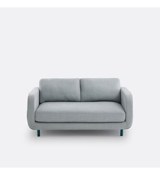 Canapé 2 places texturé - La Redoute Interieurs - Gris bleu
