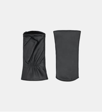 Mitaines Pauline Femme Cuir Doublés Lapin - Agnelle - Noir