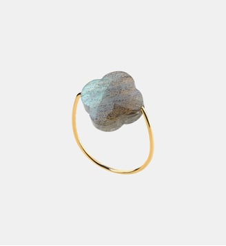 Bague, labradorite, or jaune Morganne Bello