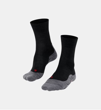 Chaussettes TK5 Wander Laine Vierge - Falke - Noir mix