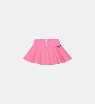 Jupe courte avec logo imprimé - Dsquared2 - Rose en fleurs