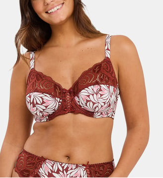 Soutien-gorge Amelie Print - Sans Complexe - Floral rouge cabernet