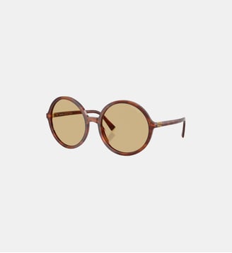Lunettes de soleil Rond MU B02S - Miu Miu - Havane