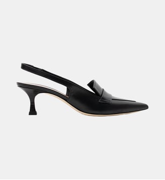 Eliott - Slingback En Cuir Veau Noir - Parallèle - Noir