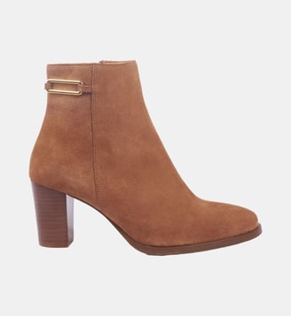 Bottines bijoux talon Zélie - Jules & Jenn - Cognac