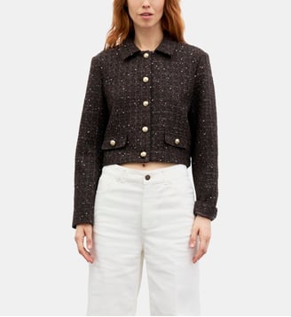 Veste en tweed à lurex et sequins - JULSA Gerard Darel