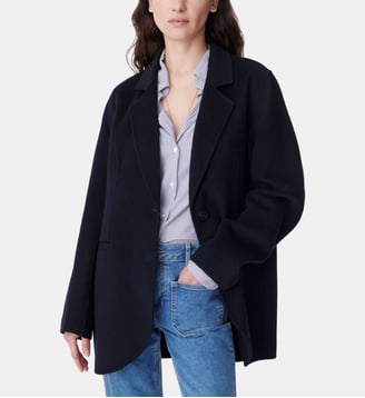 Veste droite Marc mi-longue-Bleu-40 - FR Vanessa Bruno