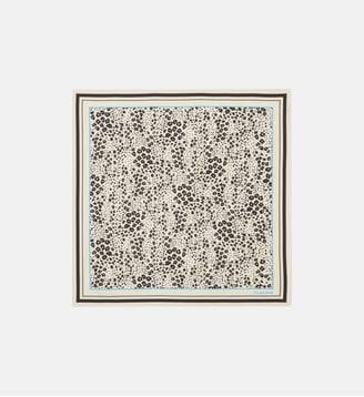 Foulard carré soie imprimé léopard - Claudie Pierlot - Bicolore