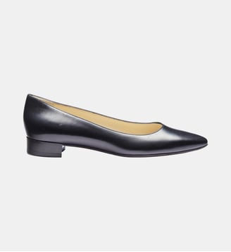 Escarpin vienne - cuir lisse - Manfield - Noir
