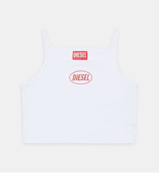 T-shirt sans manches avec logo - Diesel Kids - Blanc