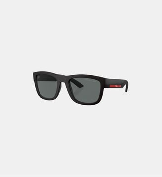 Lunettes de soleil Pillow PS 01ZS - Prada Linea Rossa - Caoutchouc noir