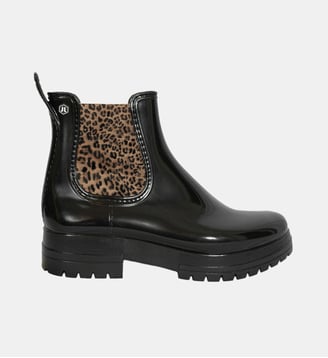 Bottines de pluie crantées - Jules & Jenn - Noir