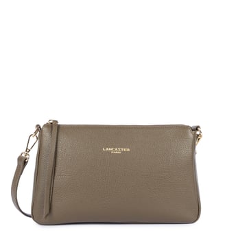 Pochette Dune en cuir - Lancaster - Kaki
