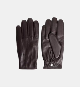 Gants en cuir - Sandro - Marron foncé