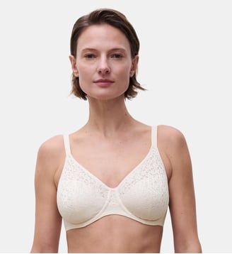 Soutien-gorge moulé emboîtant maille douce - Chantelle - Talc