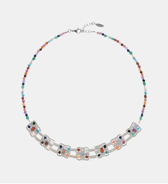 Collier de perles modules carrés MORPHOSE - Hipanema - Argenté