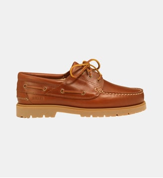 Chaussures bateau en cuir TARMAC - Aigle - Marron