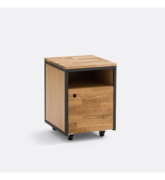 Caisson de bureau à roulettes - La Redoute Interieurs - Chêne noir