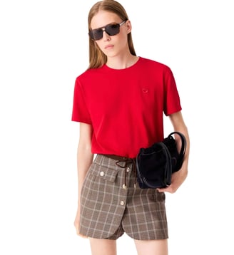 T-shirt avec logo brodé - Maje - Rouge