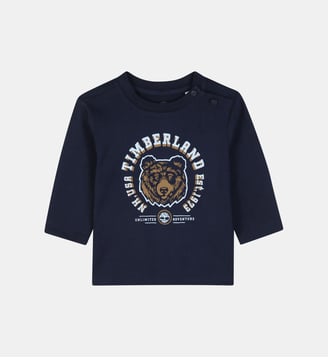 Tee-shirt manches longues - Timberland - Bleu cargo