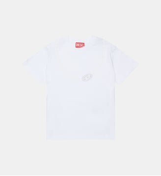 T-shirt col rond avec logo - Diesel Kids - Blanc