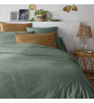 Housse de couette unie percale coton bio Scenario La Redoute Interieurs