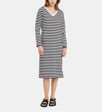 robe midi à rayures - Agnès b. - Noir et blanc