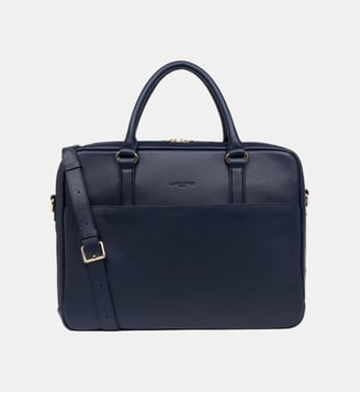 Porte documents Mademoiselle Business en cuir - Lancaster - Bleu