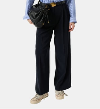 Pantalon large et fluide à pinces - ALISSIA - Gerard Darel - Marine