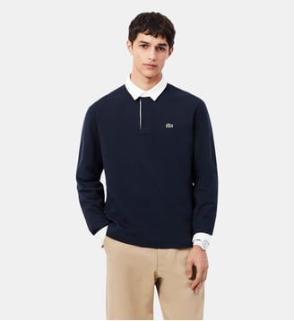 Polo rugby jersey relaxed fit - Lacoste - Bleu marine