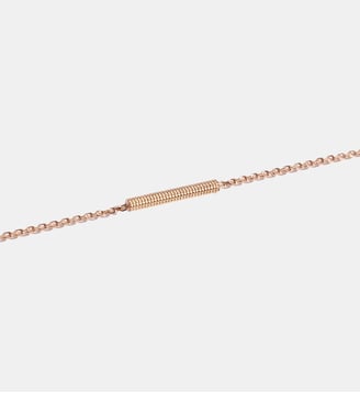 Bracelet Anagramme double jonc sur chaine. - JEM - Rose