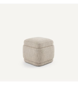 Pouf en tissu texturé AM.PM