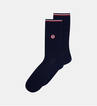 Chaussettes mi-hautes noires en fil d'Écosse Le Slip Francais