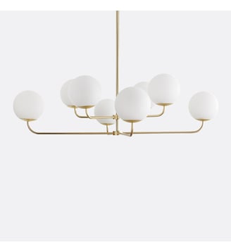 Suspension laiton et verre opaline - La Redoute Interieurs - Blanc