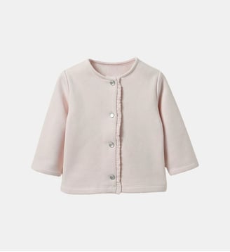 Cardigan en molleton  - Coton biologique - Cyrillus - Rose pâle