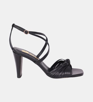 Babies Sandales à Talons En Cuir Olga Cuir - Bons Baisers - Noir
