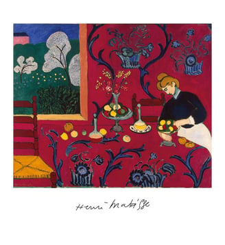 Poster Henri Matisse - Dinning Table - Poster & Frame - Rouge