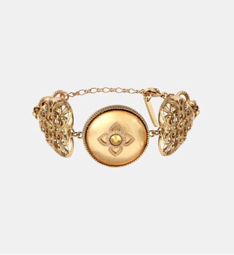 Bracelet cœur Porte - Porte-bonheur - Satellite - Doré