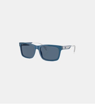 Lunettes de soleil Rectangulaire EA4224 - Emporio Armani - Bleu opaline brillant